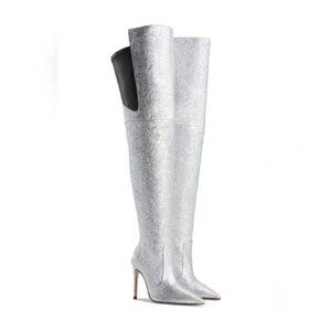 Good American Emma Crackle Over The Knee Boots